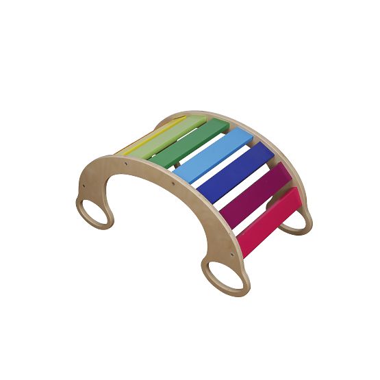Drewniana huśtawka Montessori Jumbo - kolorowa