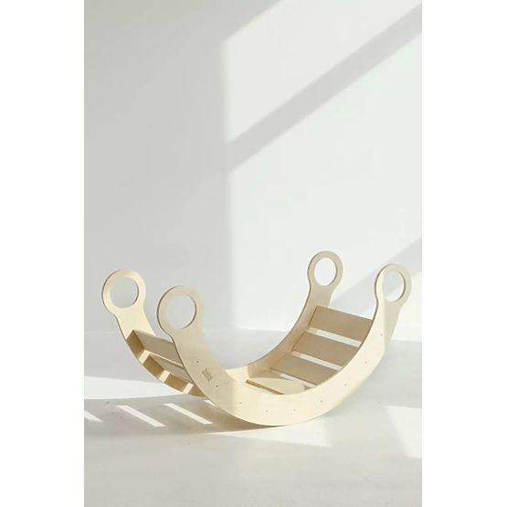 Drewniana huśtawka Montessori L – naturalna