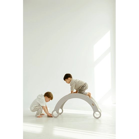 Drewniana huśtawka Montessori M - biała