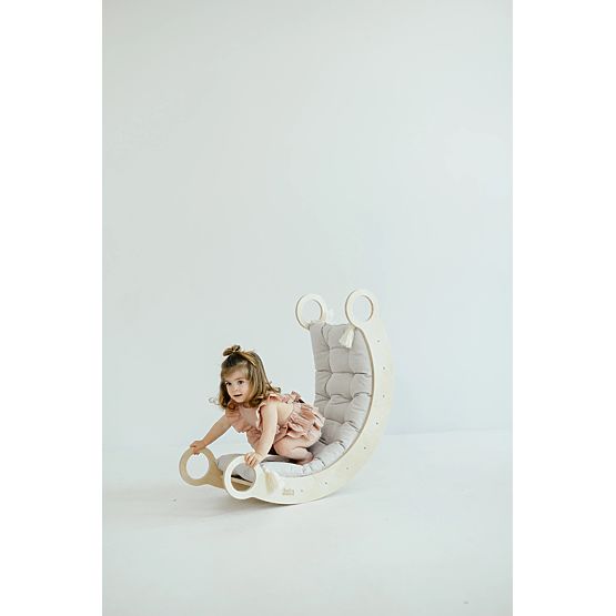 Drewniana huśtawka Montessori M - biała