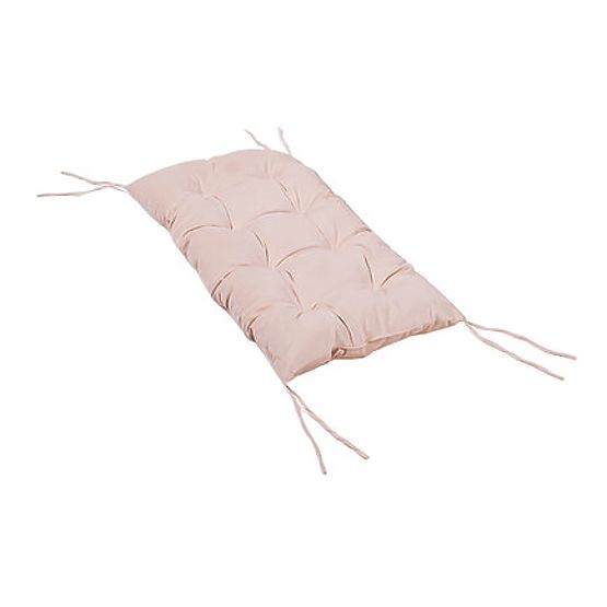 Drewniana huśtawka montessori z beżową poduszką - 85 cm