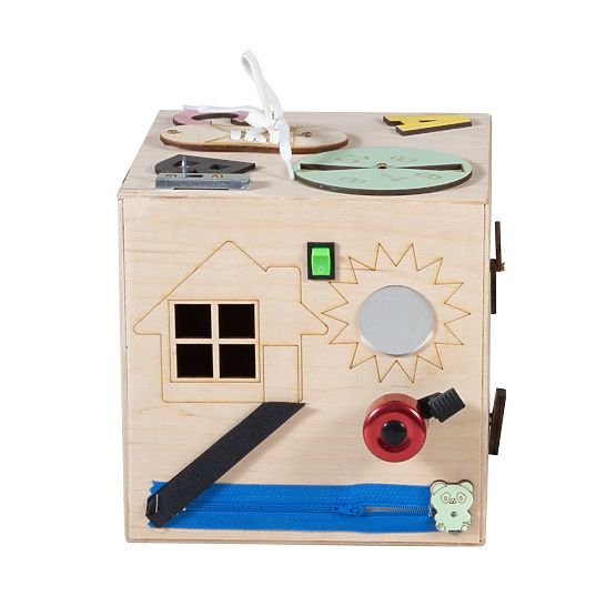 Drewniana kostka Montessori - naturalna