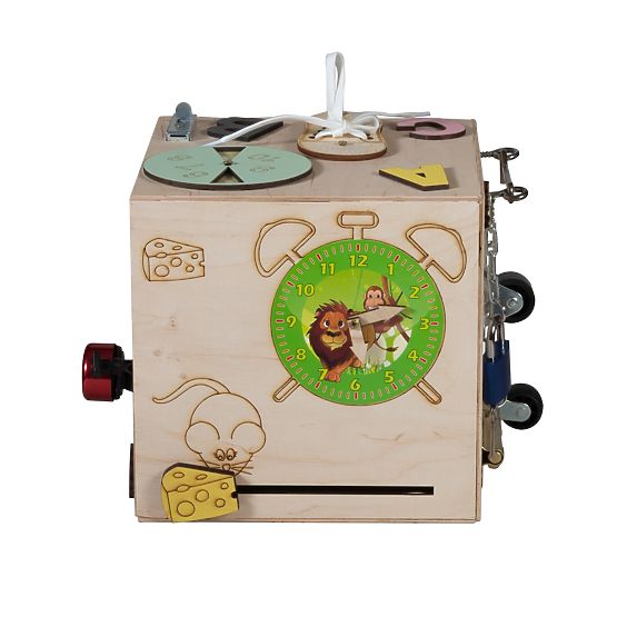 Drewniana kostka Montessori - naturalna