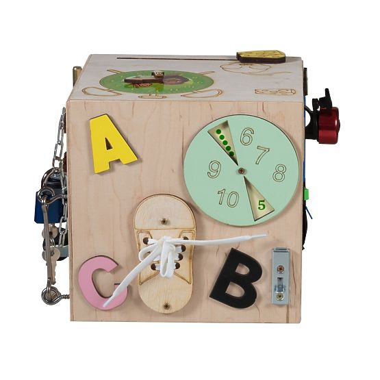 Drewniana kostka Montessori - naturalna