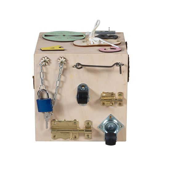 Drewniana kostka Montessori - naturalna