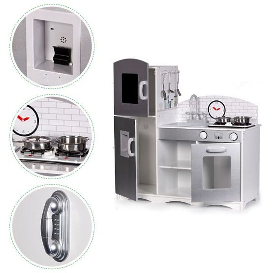 Drewniana kuchnia dla dzieci XXL z wyposażeniem