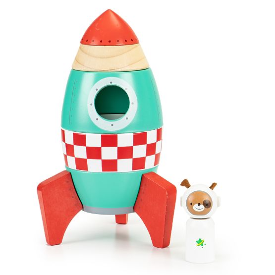 Drewniana składana rakieta EcoToys
