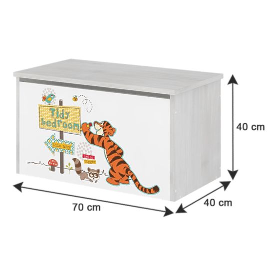 Drewniana skrzynia na zabawki Disneya - Kubuś Puchatek i przyjaciele