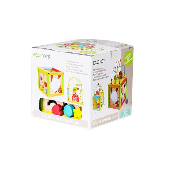 Drewniana zabawka edukacyjna z labiryntem