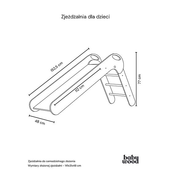 Drewniana zjeżdżalnia - składana