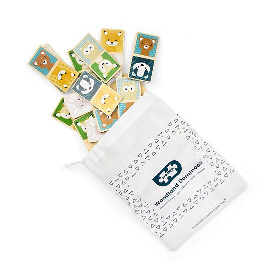 Drewniane domino Bigjigs Toys - leśne zwierzątka