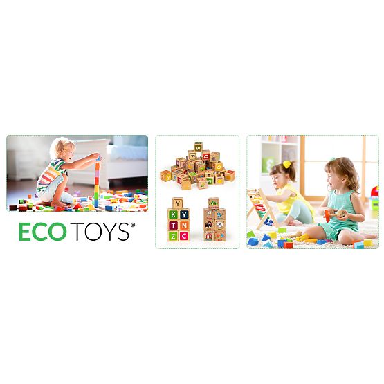 Drewniane klocki - litery, cyfry i obrazki