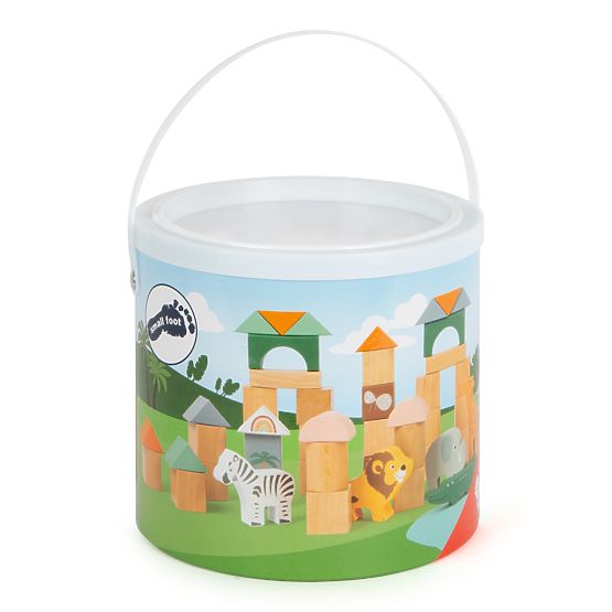 Drewniane klocki Small Foot Safari 50 szt