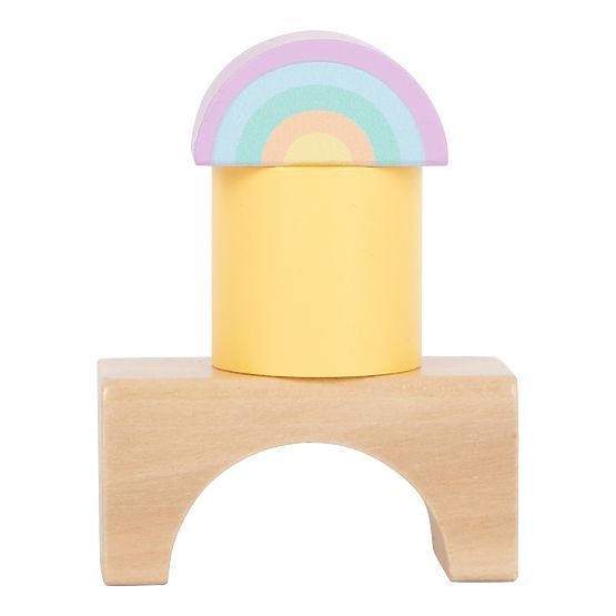 Drewniane kostki Small Foot pastelowe 50 szt