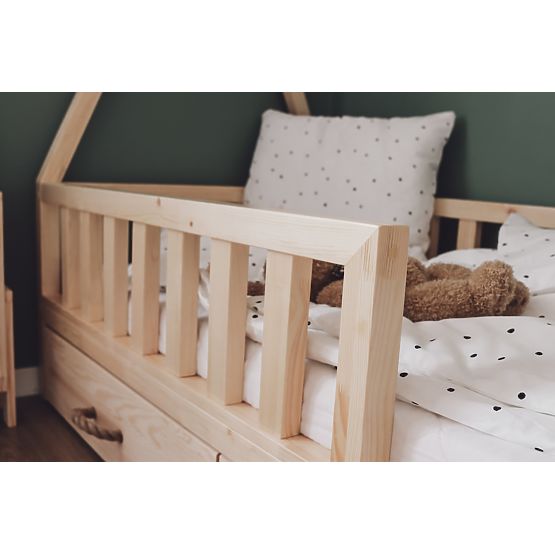 Drewniane łóżko dziecięce TIPI - naturalne