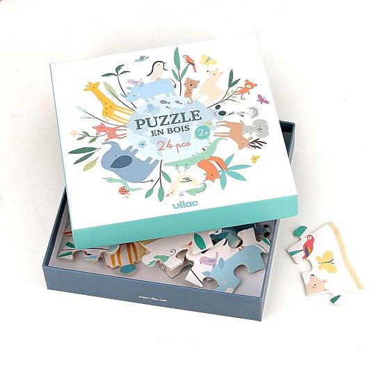 Drewniane puzzle - świat