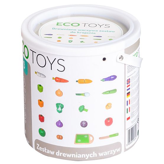 Drewniane warzywa do krojenia dla dzieci 20 sztuk ECOTOYS