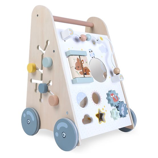 Drewniany chodzik dla dzieci z ruchomymi elementami ECOTOYS