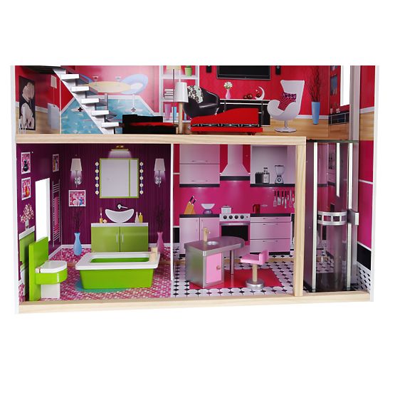 Drewniany dom dla lalki Malibu