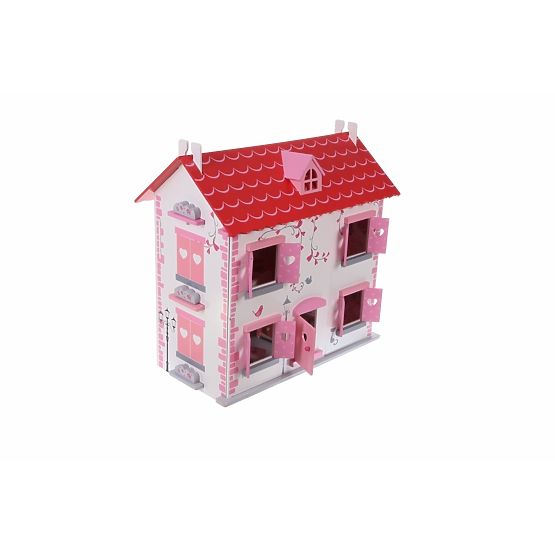 Drewniany dom dla lalki