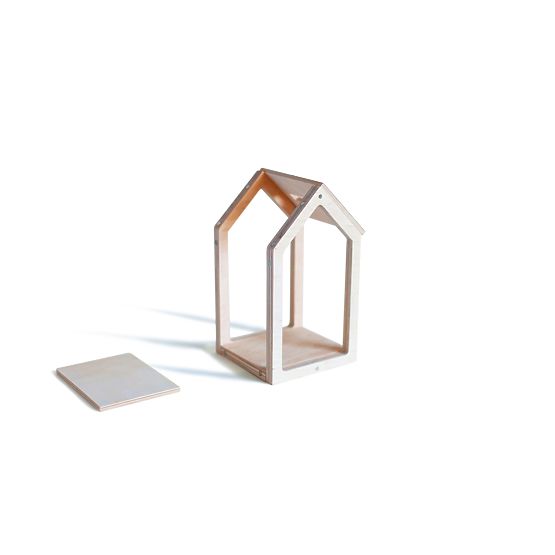 Drewniany dom magnetyczny Montessori - szary