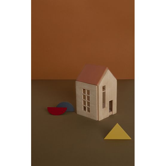 Magnetyczny drewniany dom Montessori - terra