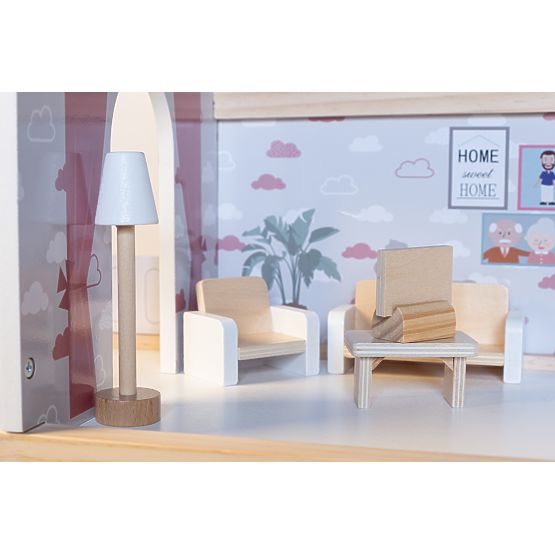 Drewniany domek dla lalek Amelia