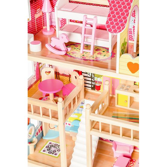 Drewniany domek dla lalek Rezydencja królewska