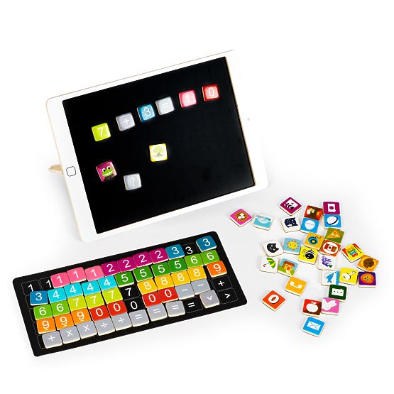Drewniany edukacyjny tablet magnetyczna tablica kredowa ECOTOYS