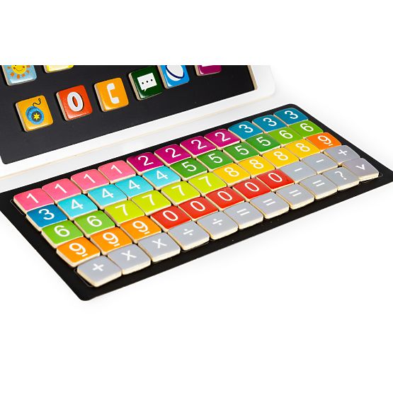 Drewniany edukacyjny tablet magnetyczna tablica kredowa ECOTOYS
