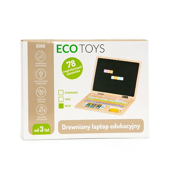 Drewniany notatnik edukacyjny z magnesami