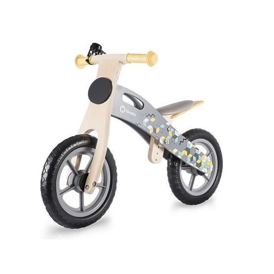 Drewniany rowerek biegowy dla dzieci LIONELO Casper szary