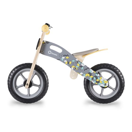 Drewniany rowerek biegowy dla dzieci LIONELO Casper szary