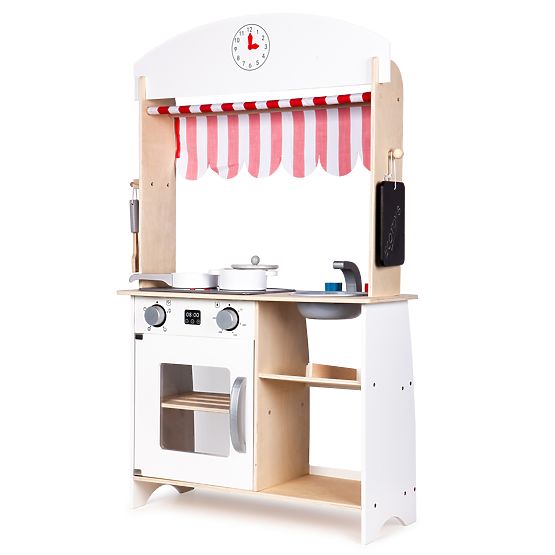 Drewniany stojak kuchenny i sprzedażowy 2w1