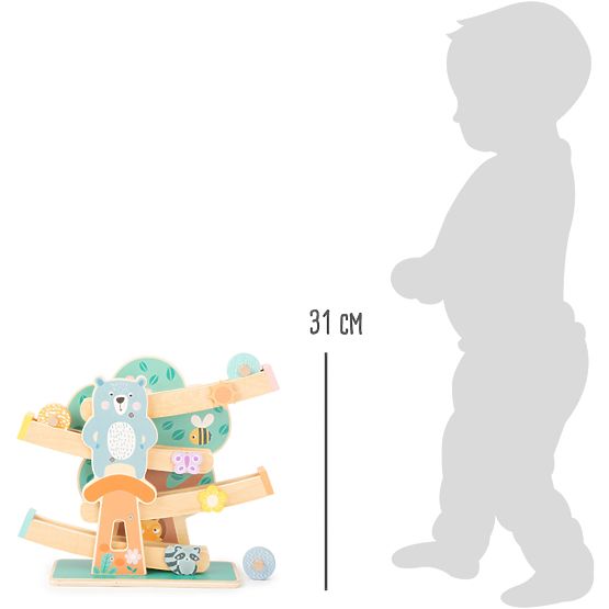 Drewniany tor Small Foot w pastelowych kolorach