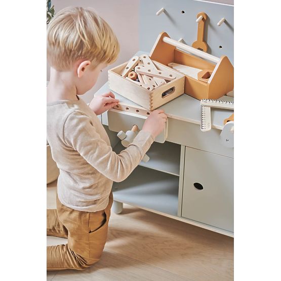 Drewniany warsztat Nordic - szary