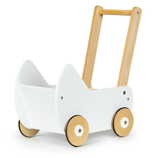 Drewniany wózek dla lalek chodzik ECOTOYS