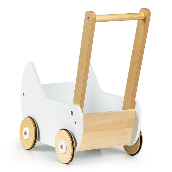 Drewniany wózek dla lalek chodzik ECOTOYS