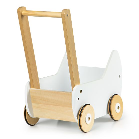 Drewniany wózek dla lalek chodzik ECOTOYS
