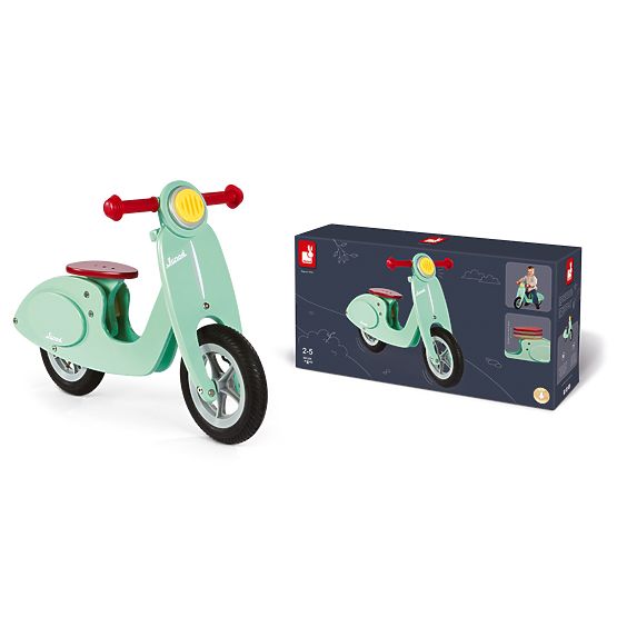 Drewniany zderzak Janod Vespa w kolorze miętowym
