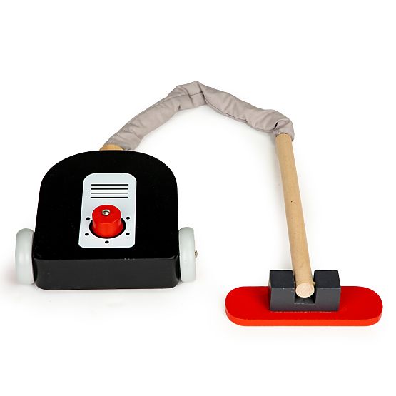 Drewniany zestaw do sprzątania wózek XXL odkurzacz ECOTOYS