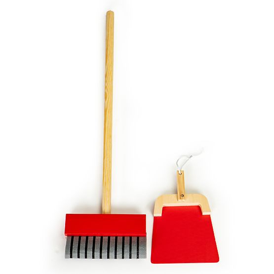 Drewniany zestaw do sprzątania wózek XXL odkurzacz ECOTOYS