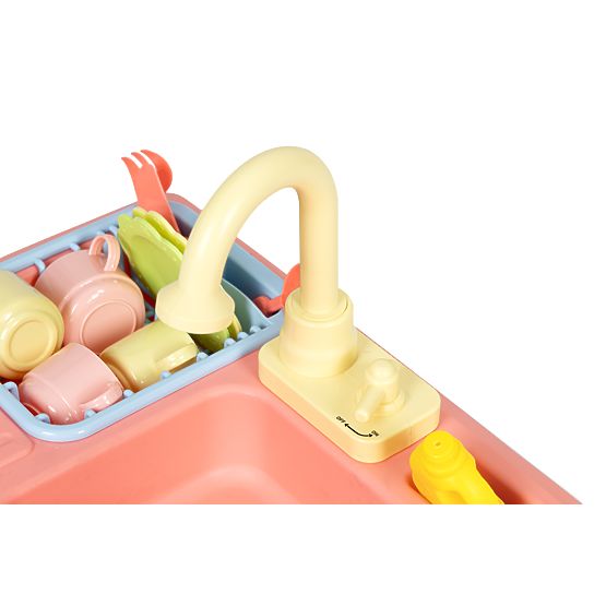 Zlew z kranem napełniany wodą 12 akcesoriów zabawka dla dzieci