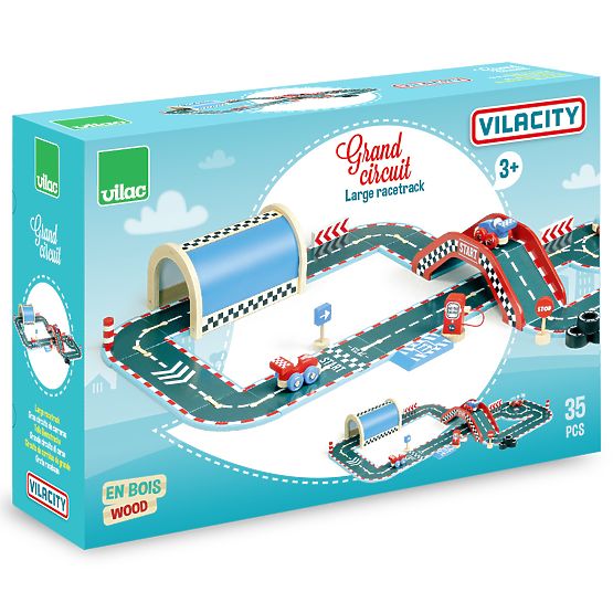 Duża drewniana autostrada Vilac Vilacity