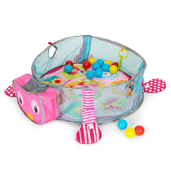 Duża mata edukacyjna 3w1 kojec 30 piłek 0+ ECOTOYS