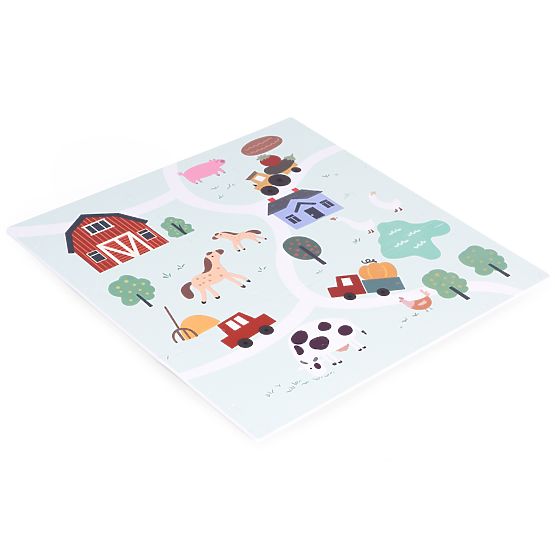 Duża piankowa mata EVA dla dzieci Farma 90,5x90,5 cm 21 szt. ECOTOYS