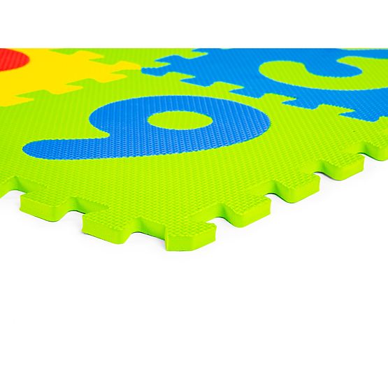 Duża piankowa mata EVA dla dzieci litery cyfry 178x178 cm 36 sztuk ECOTOYS