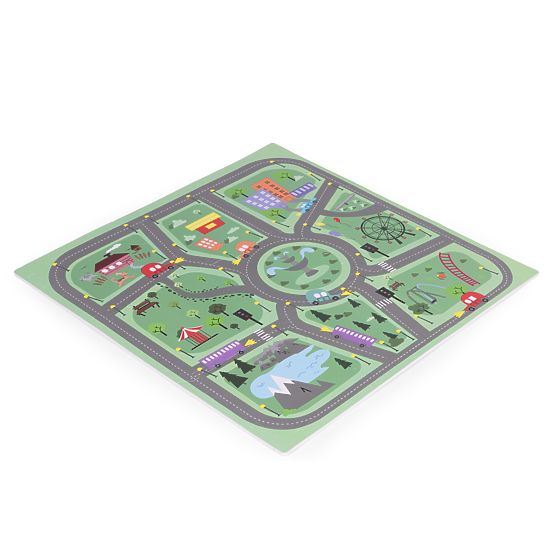 Duża piankowa mata EVA dla dzieci Miasto 90,5x90,5 cm 21 szt. ECOTOYS
