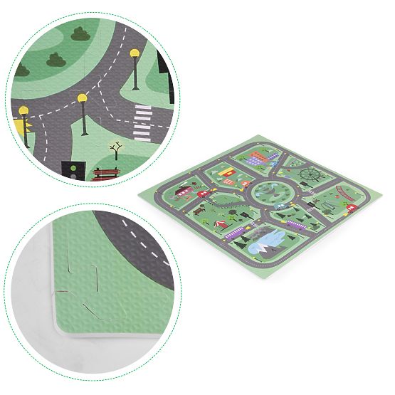 Duża piankowa mata EVA dla dzieci Miasto 90,5x90,5 cm 21 szt. ECOTOYS
