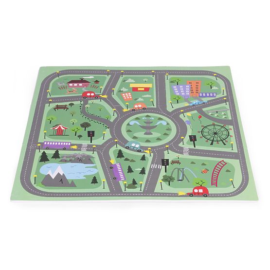 Duża piankowa mata EVA dla dzieci Miasto 90,5x90,5 cm 21 szt. ECOTOYS